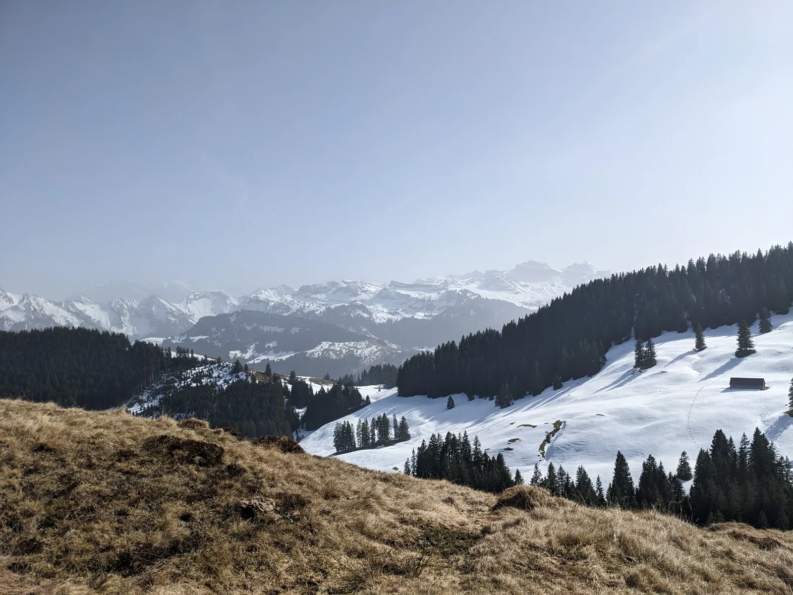 Blick aus dem Sihltal Richtung Unteriberg